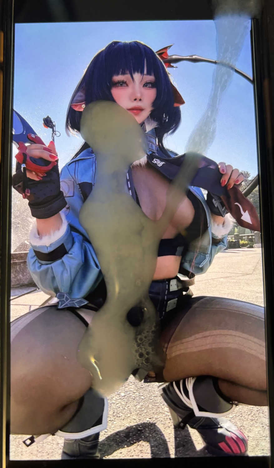 Cosplayer tomachan Jane Doe Bukkake #LXgGiEdD